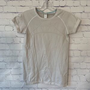 Ivivva by Lululemon Athletic Short Sleeve Shirt White Girls Kids Size 12